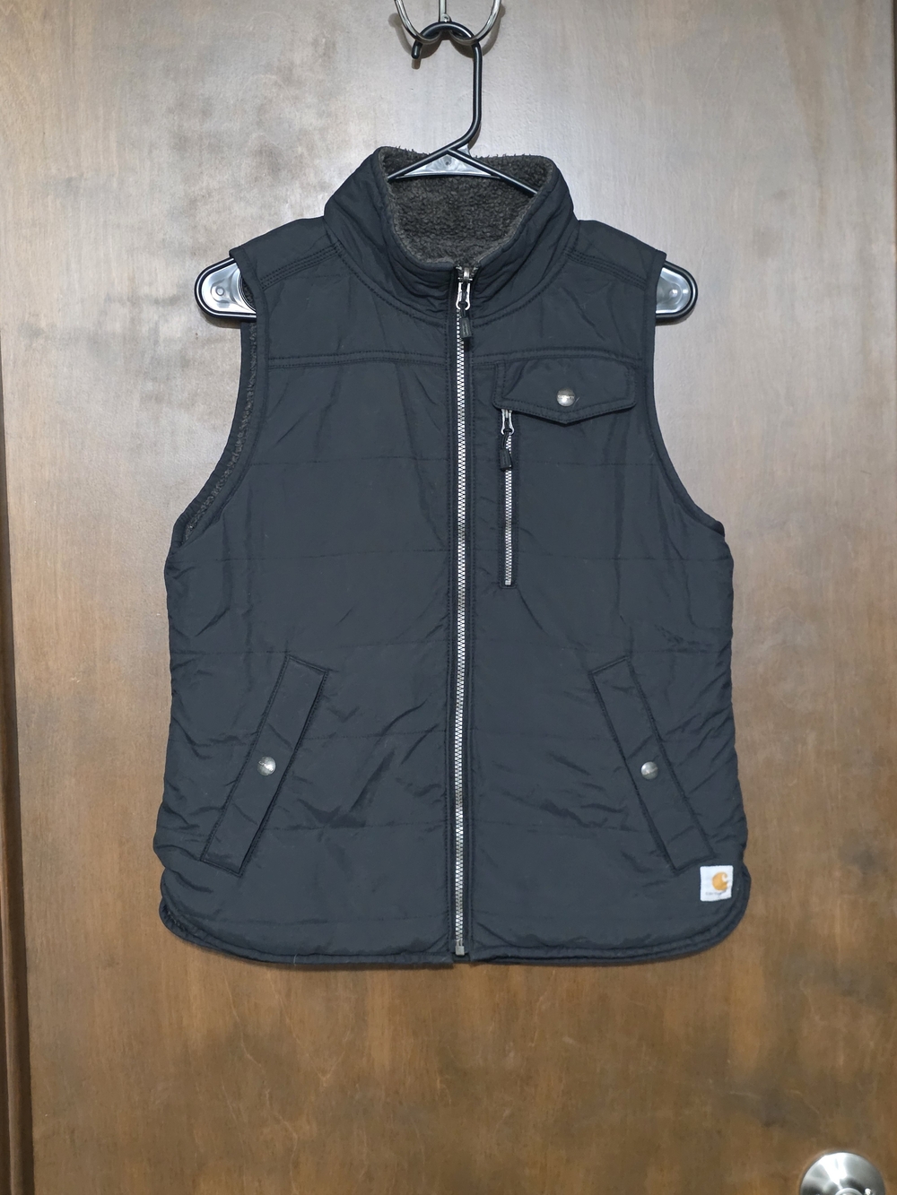Carhartt Women's Black Quilted Fleece-Lined Vest